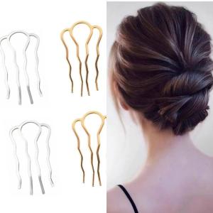 Elegant Metal Buns Maker Hair Tool For Women’s Wedding Daily Work Strong Hold Fashionable Metal Hair Styling Clip