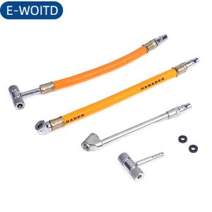 E-WOITD Đầu nối bơm hơi lốp xe đạp xe máy xe tải dụng cụ kim loại vòi phun ô tô van ống dẫn khí kim bơm hơi bơm