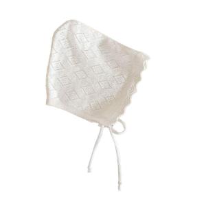 Baby Girls Hats Cotton Solid Color Baby Hats & Caps for 0-24 Months Newborn Baby Knitted Hat with Ruffle Flower Edge