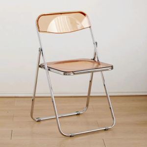 Fashion Home chair Nordic Transparent Crystal Folding Chair Dining Chair Makeup Chair Computer Chair Coffee Chair