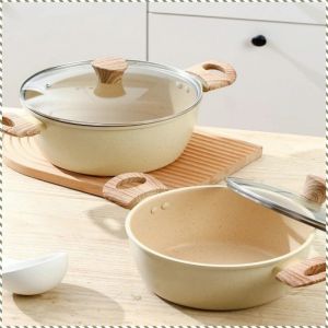 หม้อสตูว์นม ป้องกันการลวก ให้ความร้อนสม่ําเสมอ ป้องกันการระเบิดและทนต่ออุณหภูมิสูง นึ่ง ทําความสะอาดง่าย