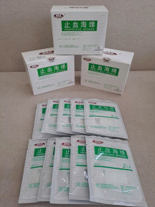Hộp 10 Gói Xốp Cầm Máu - Bông Cầm Máu Tự Tiêu