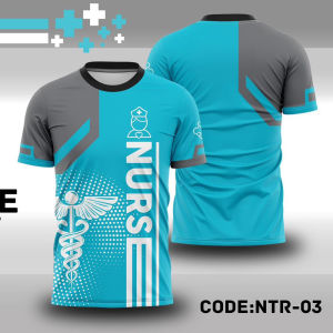 [Local Stock] VCC Fashion 3D Print Nurse Doctor Uniform Loose Mens T Shirt Casual O-neck Women Short Sleeve Funny Cosplay Tee Streetwear Clothes