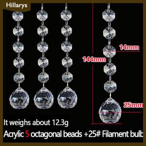 [Hillarys] 10pcs Acrylic Beads Pendant Garland Chandelier Hanging Party Wedding Decoration Tables Centerpieces Curtain DIY