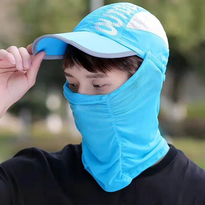 Men's Women's Sun UV Protection Cap Hat Neck Face Cover Mask for