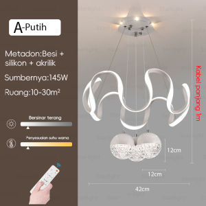 Lampu gantung ruang tamu Nordik Lampu gantung ruang makan Lampu gantung ruang makan lampu kreatif sederhana Lampu langit-langit LED kamar tidur lampu mewah modern lampu