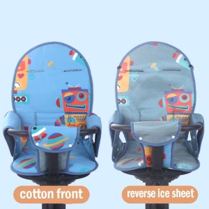Baby Stroller Seat Covers Double Sided Cotton Ice Silk Breathable Stroller Chair Seat Universal Cushion Liner Mat Cover