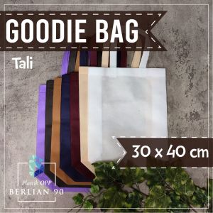 (12 PCS) Goodie Bag 30x40Cm Tas Kain Spunbond Souvenir Bag Goodybag Tas Belanja