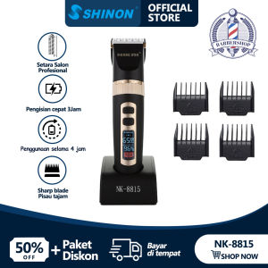 NIKAI NK-8815 Clipper Mesin Cukur Rambut Elektrik Pria Alat Pangkas Rambut Mesin Potong Rambut Kumis Jenggot Pria Rechargeable  SHINON Body Trimmer (Alat Cukur Bulu Kemaluan & Area Sensitif)