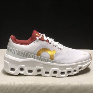 2025 New Original✅ On CloudMonster 2  Fashionable Trendy Mesh Breathable Shock Absorption Comfortable  Mens and Womens Running Shoes  Lightweight non-slip and wear-resistant  Casual Sports Sneakers White WineRed
