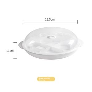 JJT Japanese Style Microwave Steamer with Lid Multi-Layer Steam Basket for Healthy Cooking and Egg Steaming