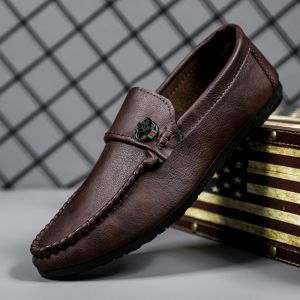 Fashion Mens Business Leather Shoes Breathable Driving Shoes(need add 1 size)