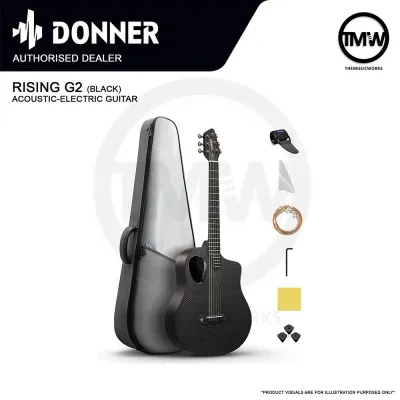 Donner Rising G2 38 inches Travel Acoustic Electric Guitar Carbon Fibre Hybrid [LIMITED STOCK]