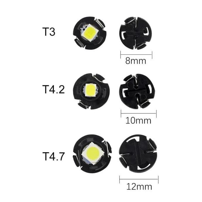 T3 Car Led Lampu Led T3 T4.2 T4.7 Dashboard Panel AC Speedometer Wedge Mobil ...