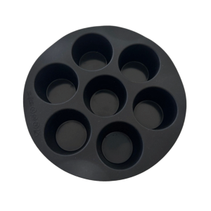 OKONOK 7 Lỗ Lót khuôn silicon cho nồi chiên không dầu Vòng tròn Dụng cụ làm bánh Khuôn làm bánh muffin bằng silicon Có thể tái sử dụng Chống dính Khuôn làm bánh bằng nồi chiên không dầu Đồ ăn vặt trong tiệc