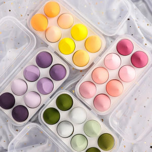 4/8PC Box Makeup Sponge Mixed Color Set Beauty Air Powder Cosmetic Sponge Beauty Egg Powder Puff Set