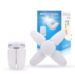 E27 LED Bulb Fan Blade Lamp 28W 360 Foldable Led Industrial Light Bulb Lamp for Home Ceiling Light Garage Light