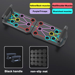 KS Fitness Push Up Board ​Fitness Muscle Power Strength Training Folding Press Rack Push-Up Stand For Arm Chest Back Sholders Abdominal Triceps Muscle Training
