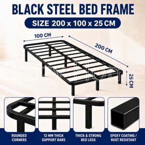 Crazy Home Metal Bed Frame Queen/King/Single/Super Single Bed Frame Katil Besi Murah Katil Bujang铁架床