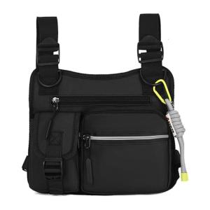 Compact Functional Harness Bag With Zippered Compartments Tear Resistant Nylon Construction For City Adventures