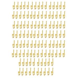 100pcs Metal Curtain Hooks Easy Installation Drapery Header Tape Hooks Curtain Header for Home and Commercial Use