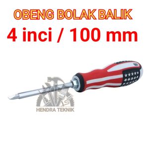 OBENG 2WAY USA 4" OBENG BOLAK BALIK BENDERA AMRIK OBENG AMERIKA MURAH BAGUS