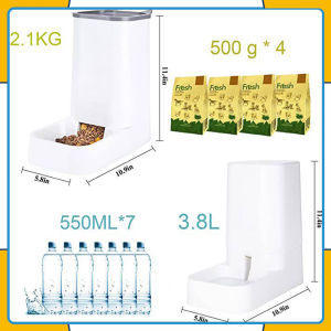 3.8L Pet Cat Automatic Feeders Large Capacity Cat Water Fountain Plastic Dog Water Bottle