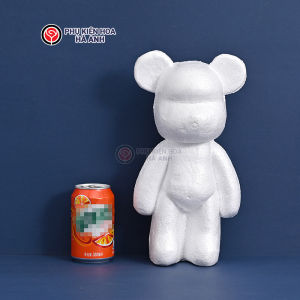 Phôi Gấu Xốp BearBrick Cao 32cm Gắn Hoa Xốp Làm Quà Tặng