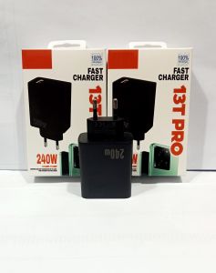 Batok Adapter Ml 13T PRO 240W Full Black Fast Charger Support Fast Charging