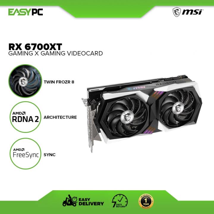 EasyPC Msi Rx 6700xt Gaming X 12gb 192bit GDdr6 Gaming Videocard