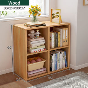 Cube Storage Shelf Wooden Bookcase Floor Standing Open Bookshelf for Home and Office