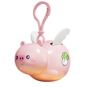 JOYNCLEON Dễ thương lợn bay Keychain đồ chơi giảm căng thẳng với kéo chuỗi Thiết kế con vật vui vẻ cho các cặp vợ chồng và trẻ em