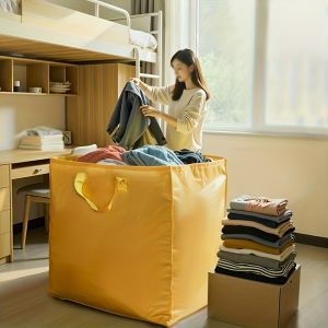 【NEW A 】1 PCS Extra Large Capacity Thick Moving Bag with Reinforced Handle - A Foldable and Portable Heavy-Duty Waterproof Storage Bag.