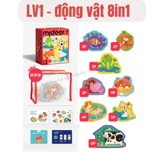 Mideer level up puzzles Bộ xếp hình cấp độ từ level 0 1 2 3 4 5 6 7 8 thăng cấp Mymickeyshop
