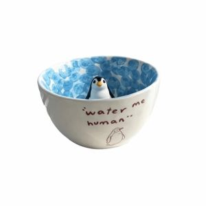 MAOMEI STORE Gốm sứ Cốc sứ hình bể bơi có con dấu Dễ thương Hình 3D Cốc chủ đề Anime Sữa Sáng tạo Chim cánh cụt Cốc cà phê Cà phê bữa sáng