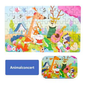 KD【COD】 60pcs puzzle for kids with iron jigsaw puzzle for education