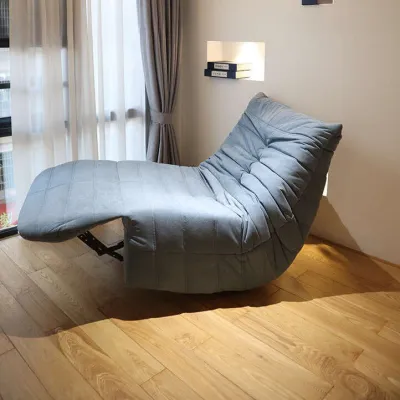 Lazy Sofa With Foot Rest Worm Rocking Lying Chair Living Room Coach Sleeping Bed Cozy Bench Sofas