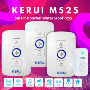 Bel Pintu Wireless KERUI M525 Dengan 3 Receiver F15 Waterproof IP55