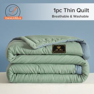 Dansunreve 1 Chiếc Chăn Bông Mềm Mịn Màu Trơn Chăn Thoáng Khí Tốt Cho Sức Khỏe Cho Phòng Ngủ Đơn Cỡ Queen King