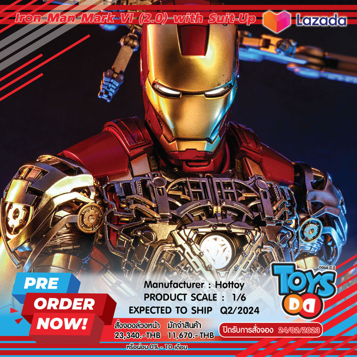ホットトイズ　フィギュア　アイアンマンマーク６ ２.０版パワードスーツ装着機付き ムービー・マスターピース DIECAST】『アベンジャーズ』1／6