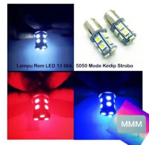 CUCI GUDANG LAMPU REM LED 13 MATA FLASH LAMPU STOP MOTOR UNIVERSAL HONDA YAMAHA SUZUKI NMAX PCX VARIO SCOOPY BEAT