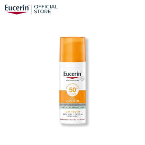 Eucerin Oil Control Dry Touch Sun Gel-Cream SPF50+ For Oily Acne Prone Skin Oil Control Matte Finish No White Cast UVA UVB Protection Non Greasy Long Lasting Facial Sunscreen 50ml