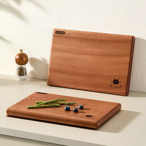 Natural Walnut Wood Cutting Board | Anti-Bacterial Solid Wood Chopping Board for Kitchen | Durable Non-Slip Fruit & Meat Board