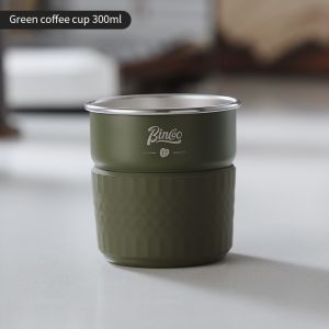 BINCOO Outdoor Coffee Mug 304 Stainless Steel Hand Brewed Coffee Cup Outdoor Coffee Utensils Portable 300ML
