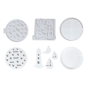ชุดรูปทรงประภาคารแม่พิมพ์ซิลิโคนสวยงามจำนวน3ชุดอุปกรณ์งานฝีมือการออกแบบที่ปล่อยออกมาได้ง่ายเหมาะสำหรับงานหัตถกรรม
