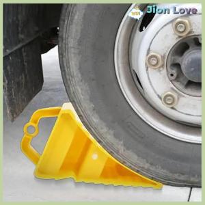 Jion Love Portable Wheel Chock with Handles Vehicle Car Truck Wheel Tire Chock Stop Block Anti-slip Plastic Base Tire Support Pad