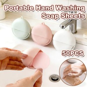 Disposable Soap Sheets Paper For Traveling Washing Hand Gardenia Scent Soap Paper 50Pcs/Box