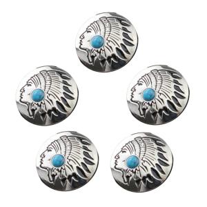 5 Pcs 25mm Flower Buttons Imitation Turquoise Button Wedding Buttons Clothes Button for Crafting Decoration