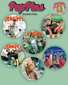 SB19 Fan made Pin Badges Complete Member Sets Grab for Gifts and Souvenirs featuring Pablo Stell Justin Josh and Felip. 6pcs with 2.25inches dimension