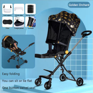 Baby stroller foldable portable station wagon bidirectional high landscape inclined umbrella baby stroller